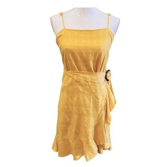 American Eagle Yellow Wrap Dress - Picture 4 of 9